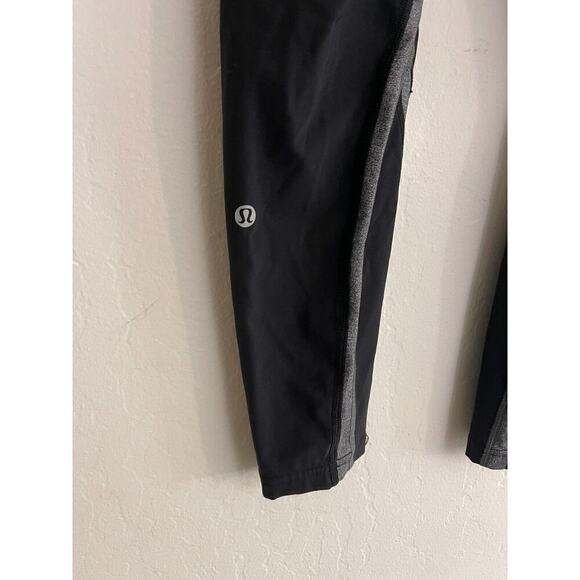 Lululemon sz 6 Wild Twist 7 / 8 Tight Black & Heather Gray 25 Leggings - Picture 8 of 15